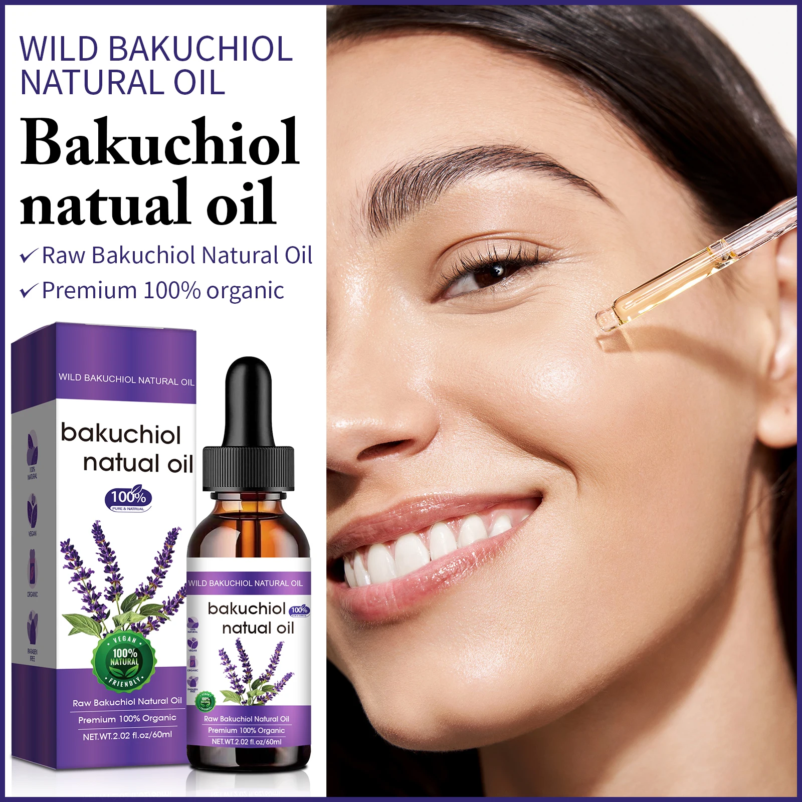 Bakuchiol Retinol Alternative - Olio Viso Anti-Età al Bakuchiol 60ml