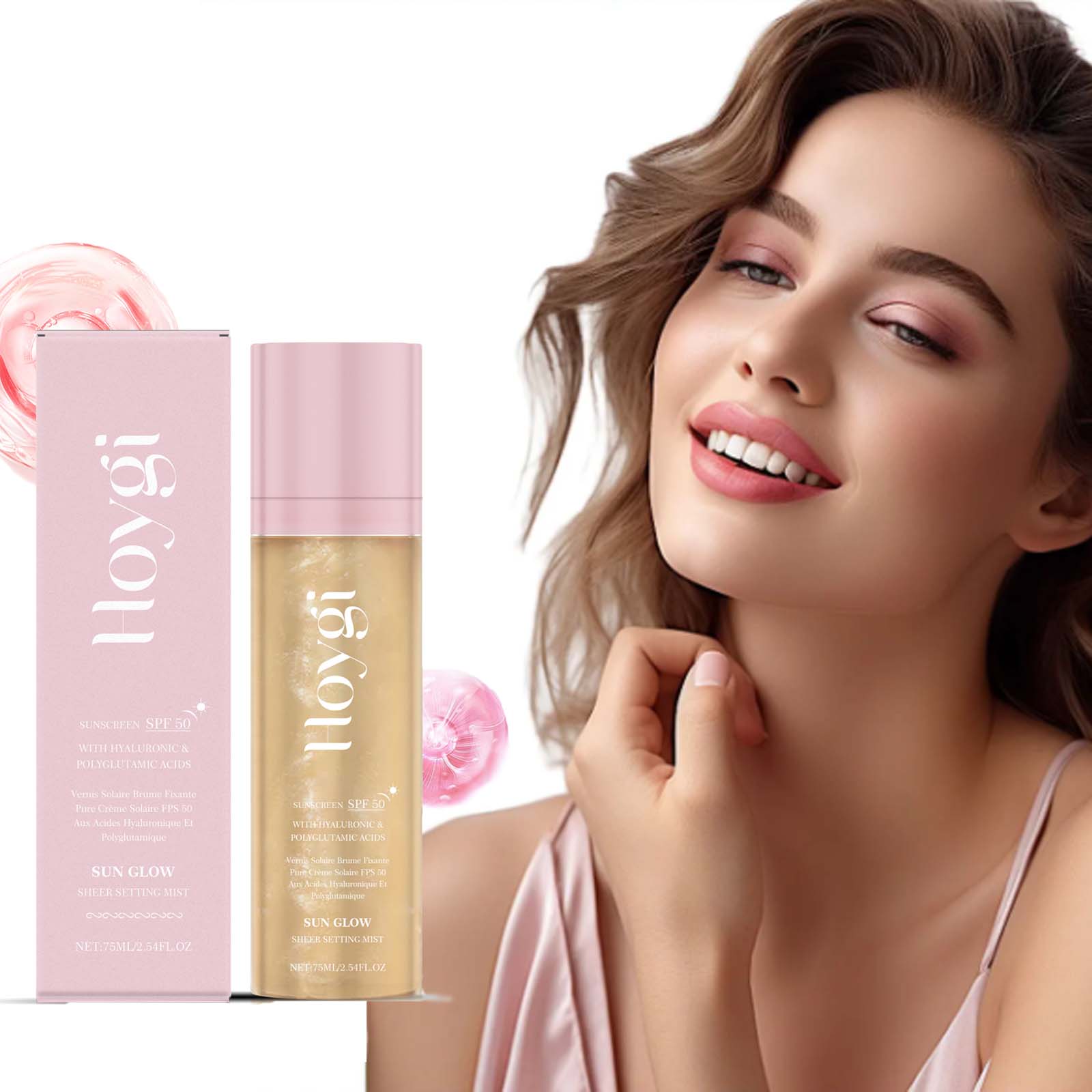 Polyglutamic Acid Moisturizer - Spf 50+ Spray fissante Controllo olio