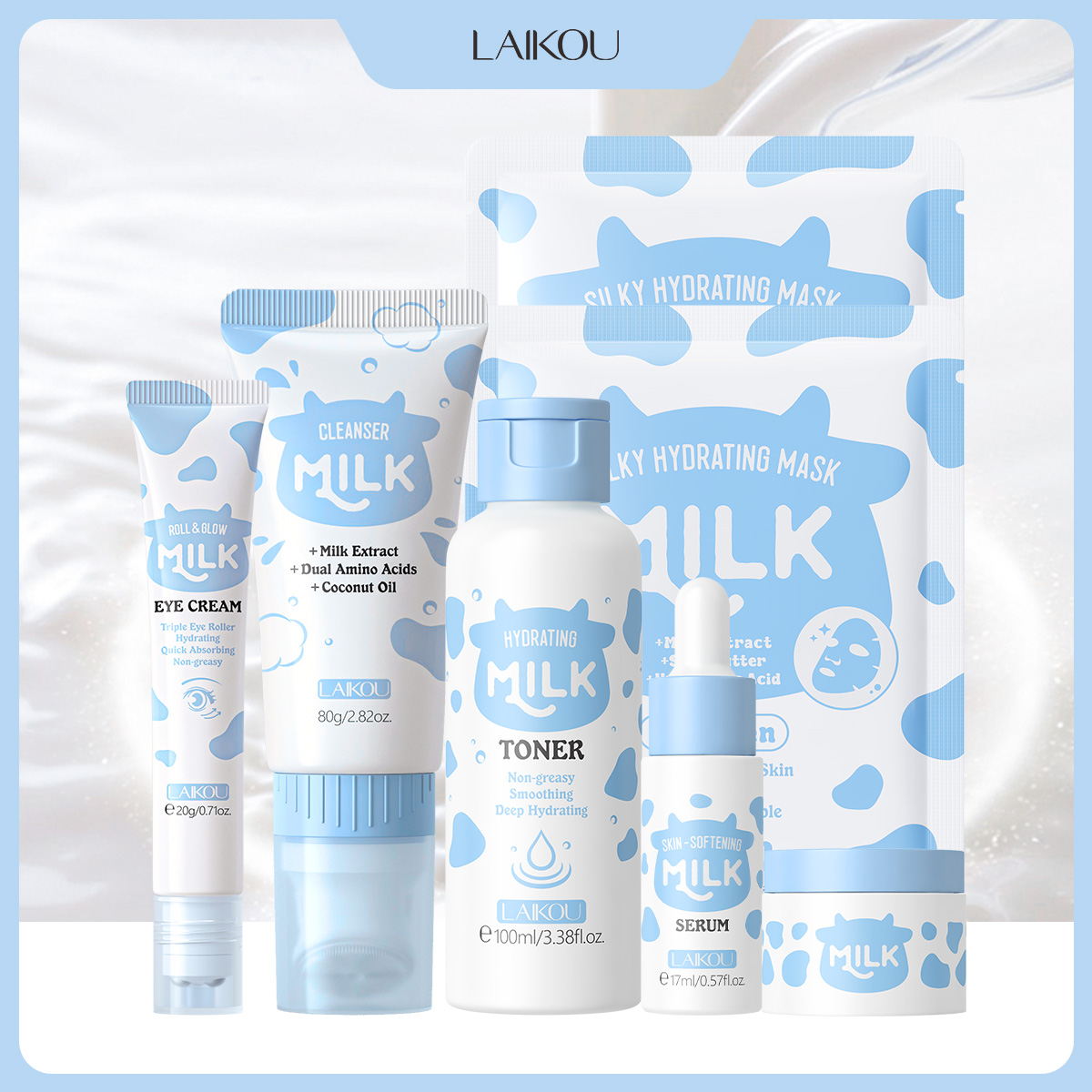 Skincare Glow Glowing - LAIKOU Set di 6 Prodotti per